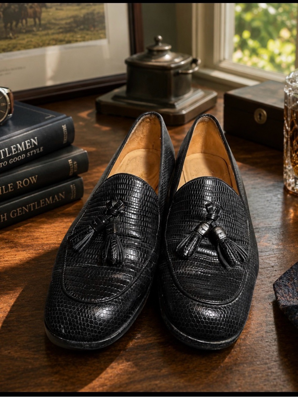 Ferragamo size 8.5  black loafers made in Italy